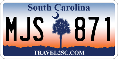 SC license plate MJS871