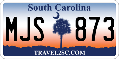 SC license plate MJS873