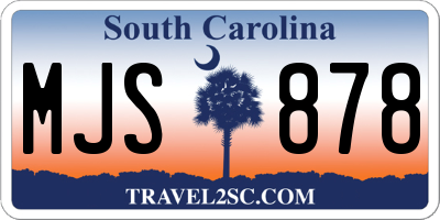 SC license plate MJS878