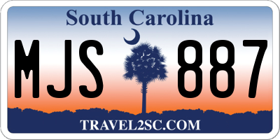 SC license plate MJS887