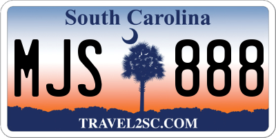SC license plate MJS888