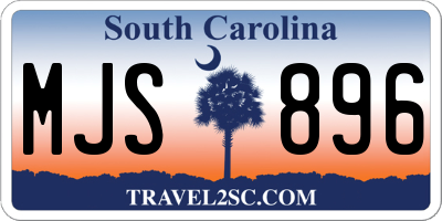 SC license plate MJS896