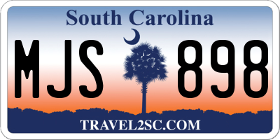 SC license plate MJS898