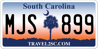 SC license plate MJS899
