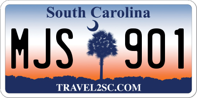 SC license plate MJS901