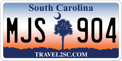 SC license plate MJS904