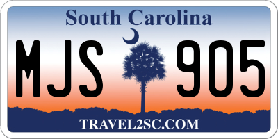 SC license plate MJS905