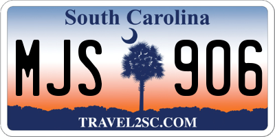 SC license plate MJS906