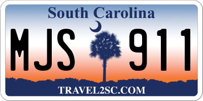 SC license plate MJS911