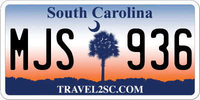 SC license plate MJS936