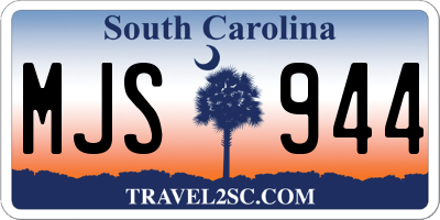 SC license plate MJS944