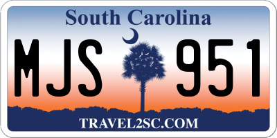 SC license plate MJS951