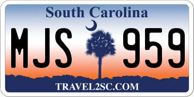 SC license plate MJS959