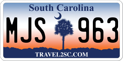 SC license plate MJS963