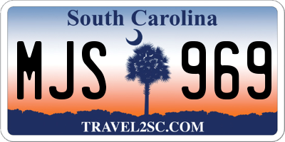 SC license plate MJS969
