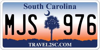 SC license plate MJS976