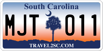 SC license plate MJT011