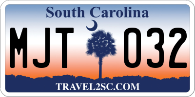 SC license plate MJT032