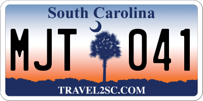 SC license plate MJT041