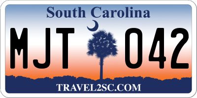 SC license plate MJT042