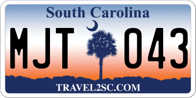 SC license plate MJT043