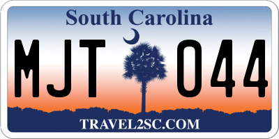 SC license plate MJT044