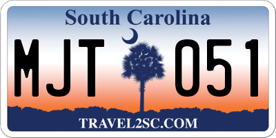 SC license plate MJT051