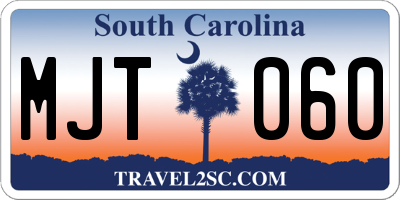 SC license plate MJT060
