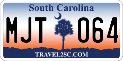 SC license plate MJT064