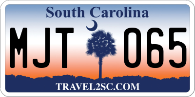 SC license plate MJT065