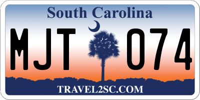 SC license plate MJT074