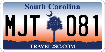 SC license plate MJT081
