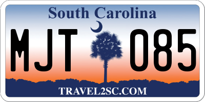 SC license plate MJT085