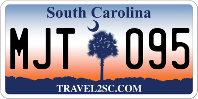 SC license plate MJT095