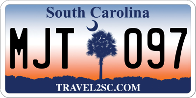 SC license plate MJT097