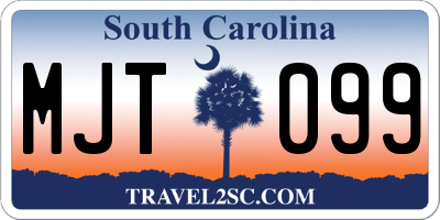 SC license plate MJT099