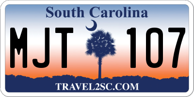 SC license plate MJT107