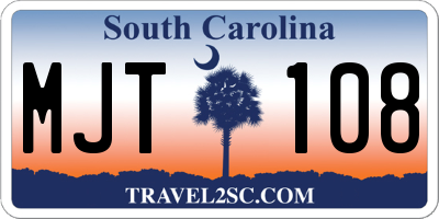 SC license plate MJT108