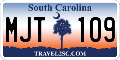 SC license plate MJT109