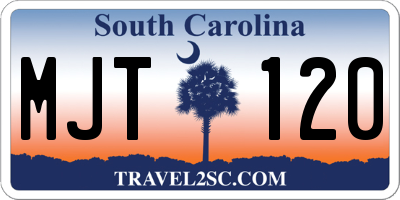 SC license plate MJT120