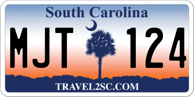 SC license plate MJT124