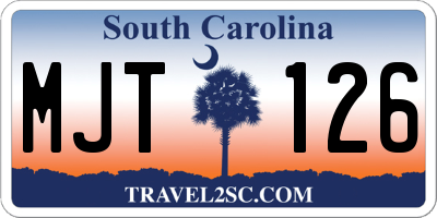 SC license plate MJT126