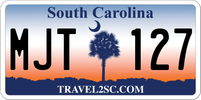 SC license plate MJT127