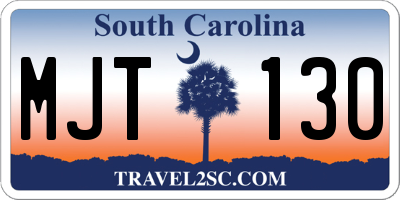 SC license plate MJT130