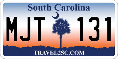 SC license plate MJT131