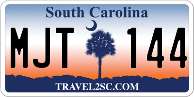 SC license plate MJT144