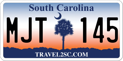 SC license plate MJT145