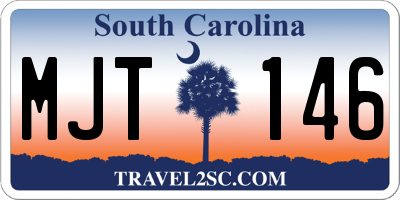 SC license plate MJT146