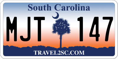 SC license plate MJT147
