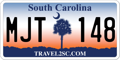SC license plate MJT148